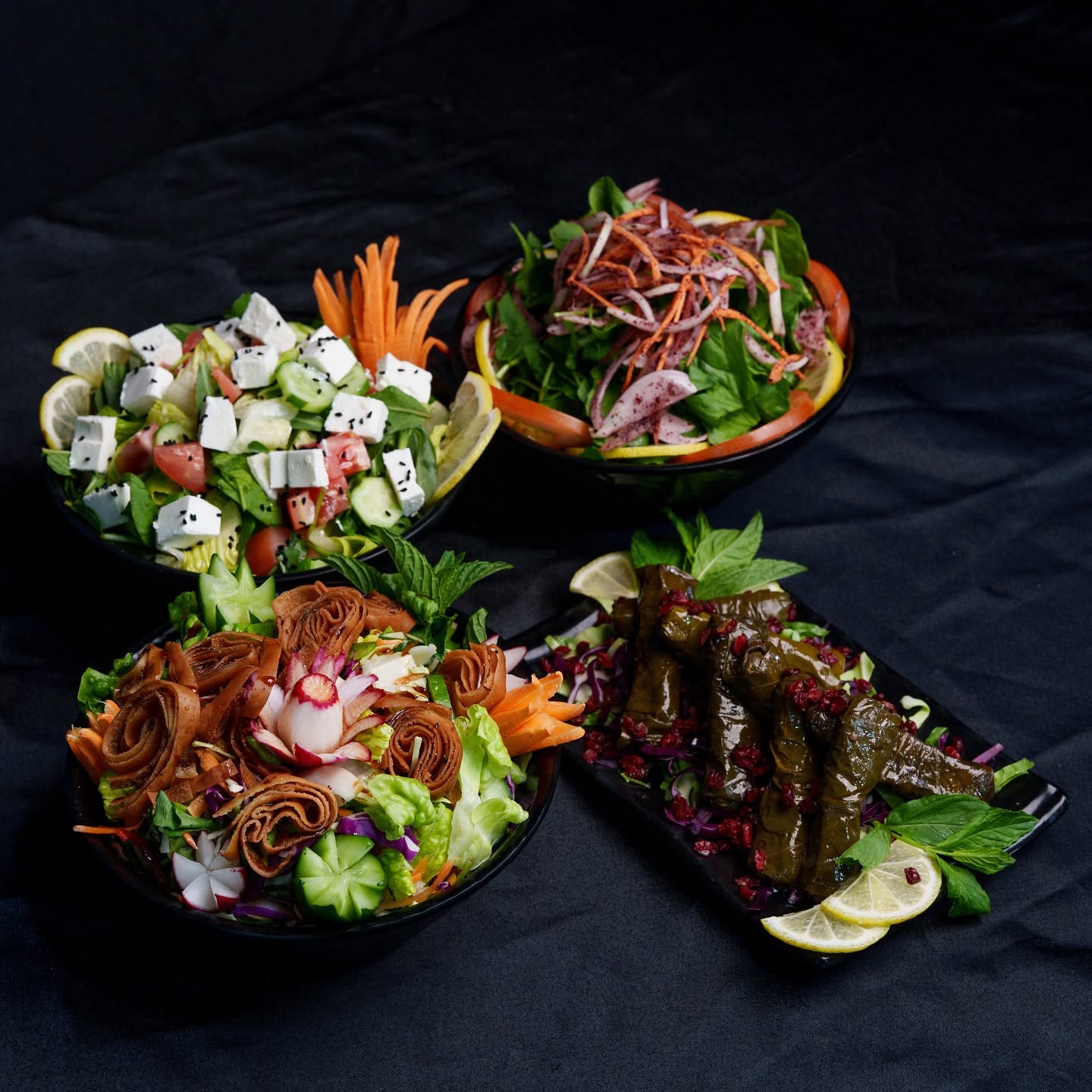 A colorful selection of Al Maram dishes